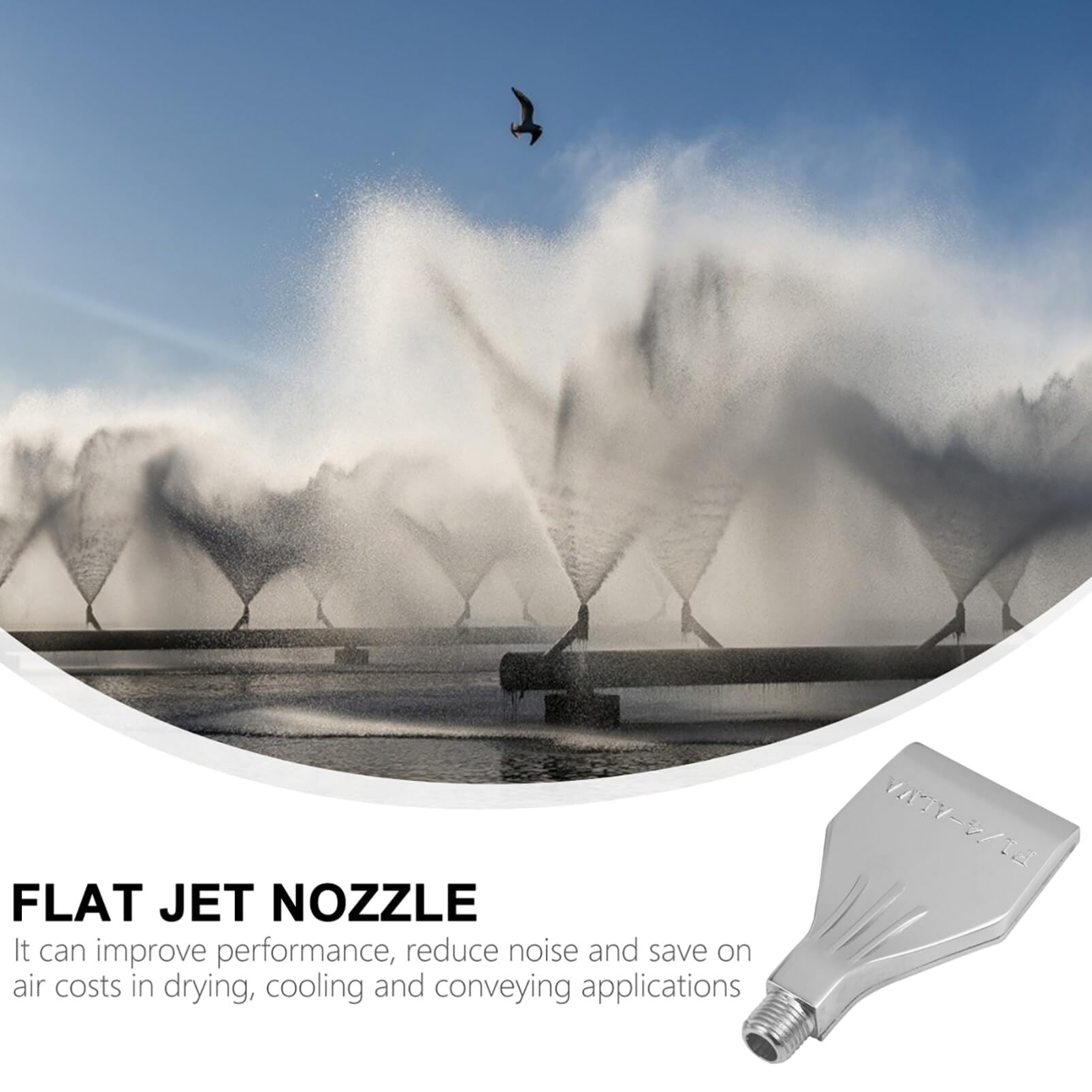 Scicalife Buse à Jet Plat de Soufflage D'air en Alliage D'aluminium pour Le Refroidissement par Vent Soufflé