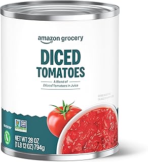 Amazon Fresh, Diced Canned Tomatoes in Tomato Juice, 28 Oz (Previously Happy Belly, Packaging May Vary)