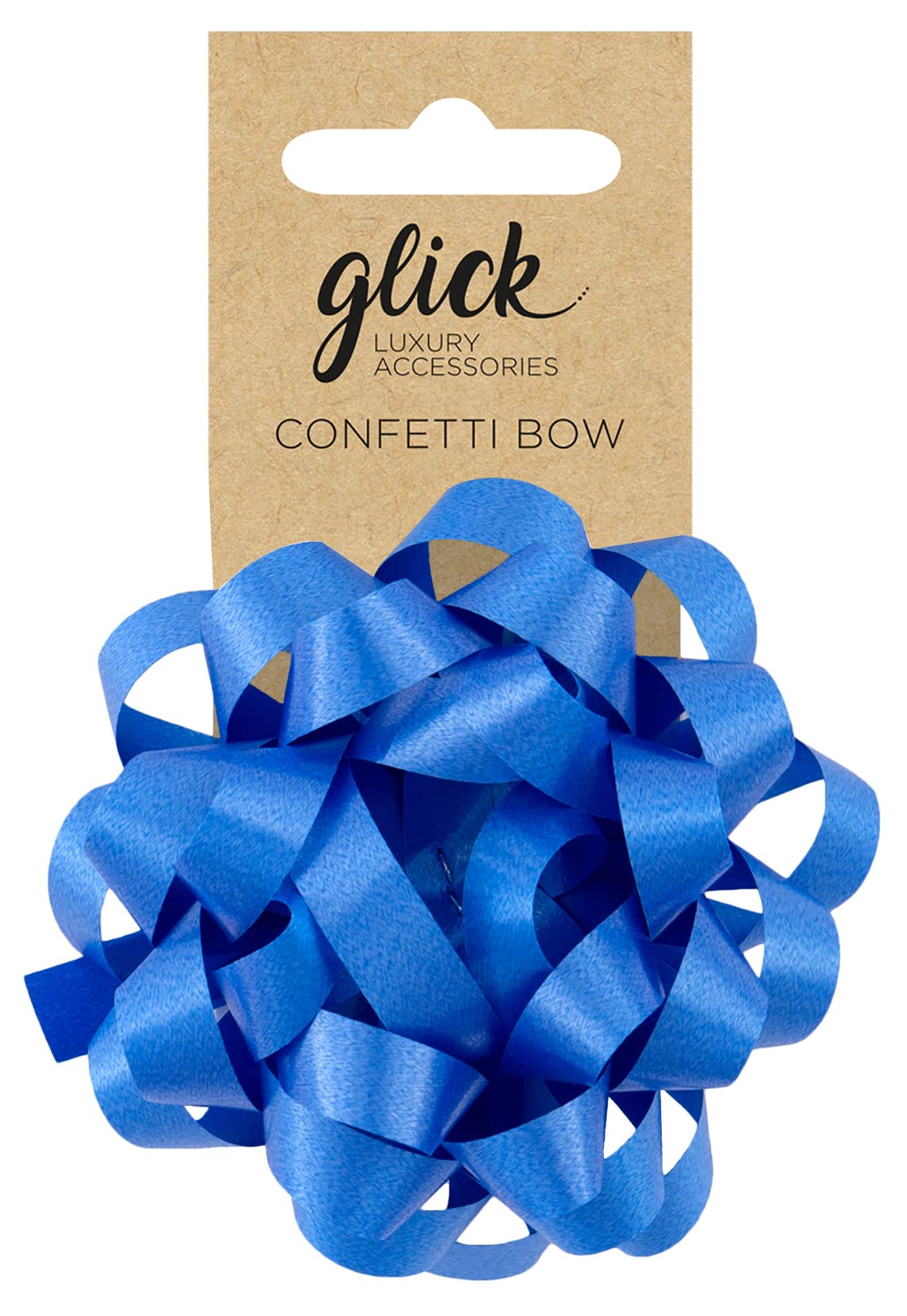 Glick Luxury Bow Indigo Blue, Perfect for Gift Wrapping, Arts & Crafts, Blue Stick on Gift Bow