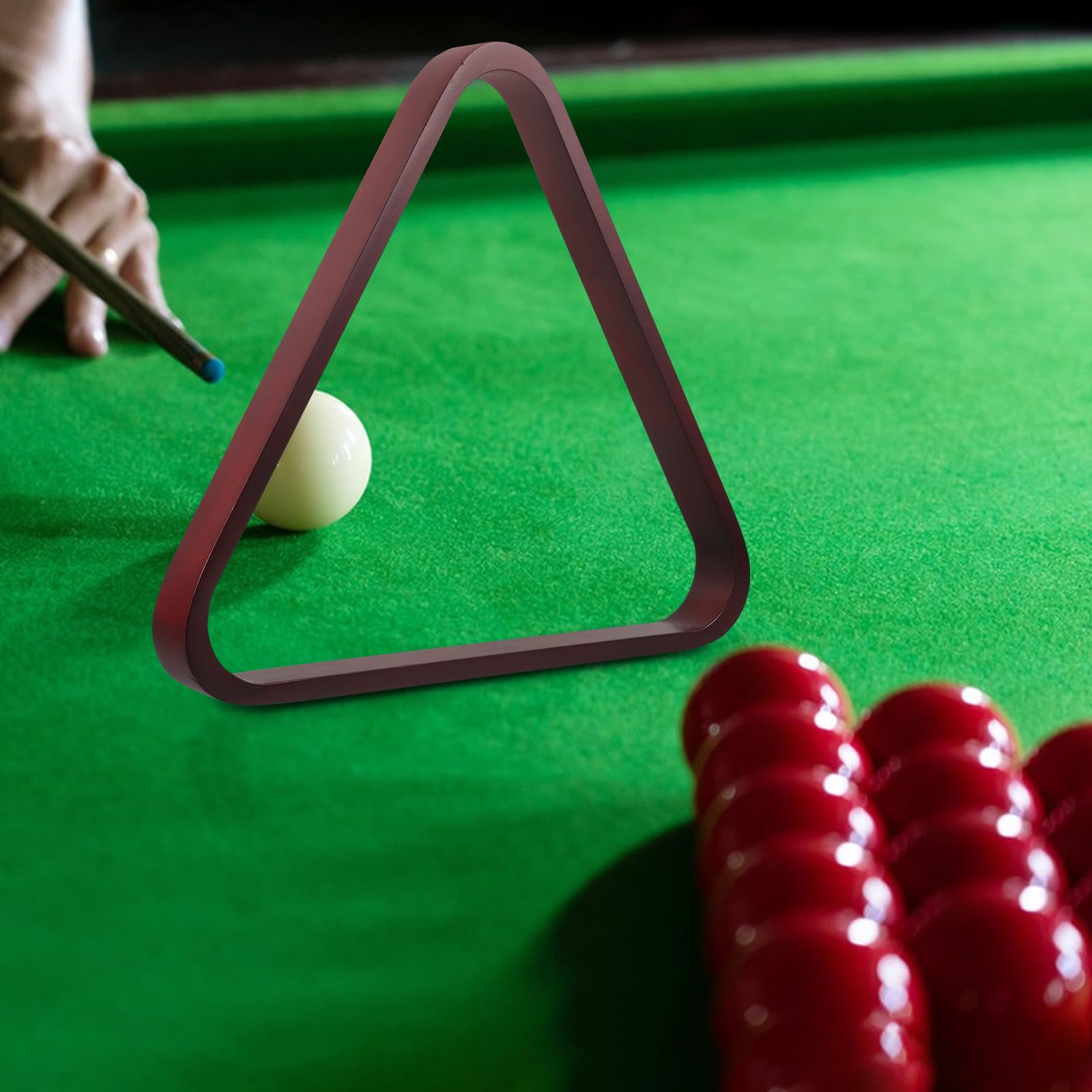 LABRIMP Billard Dreiecksständer 57,2mm Pool Triangel für Präzise Kugelplatzierung Stabiler Billardkugel Organizer für Snooker und Pool Geeignet für Spielzimmer und Clubs