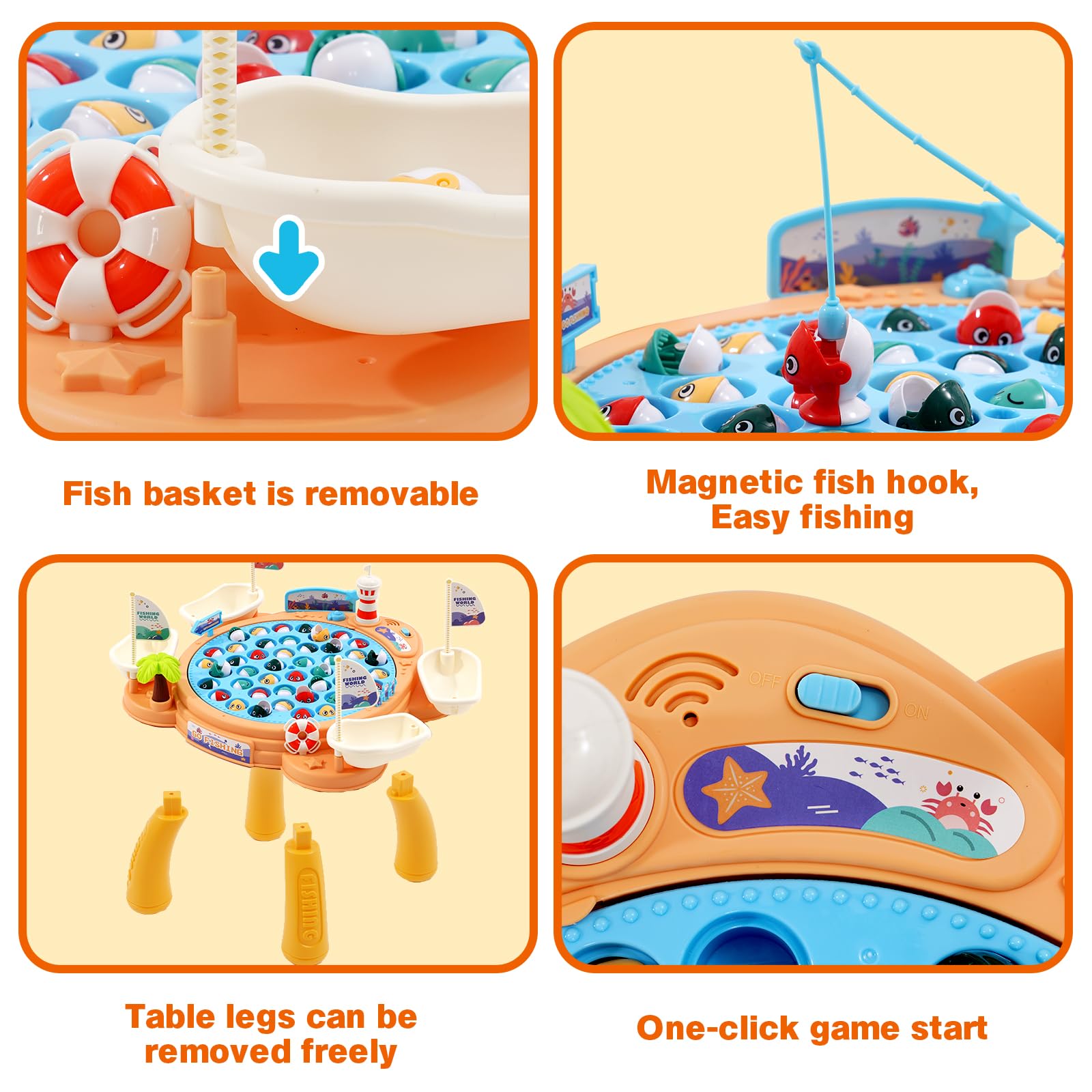 Juego de Pesca Musical, Juego Educativo para Niños de 3 a 5 Años