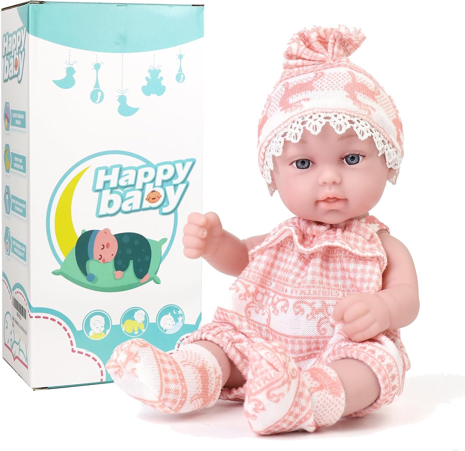 Beem Jun 11'' Soft Realistic Baby Dolls, Reborn Baby Dolls