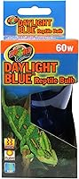 Zoo Med Daylight Blue Reptile Bulb 60W Set of 2 - UVA Heat Lamp for Terrariums, True Blue Glass for Optimal Heating