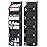 AOODA 2 Pack Over the Door Organizer, Large Capacity Closet Door Hanging Organizer, Clear Deep Pockets Baby Storage for Nursery, Bathroom, Bedroom, Pantry, Diapers (Black)