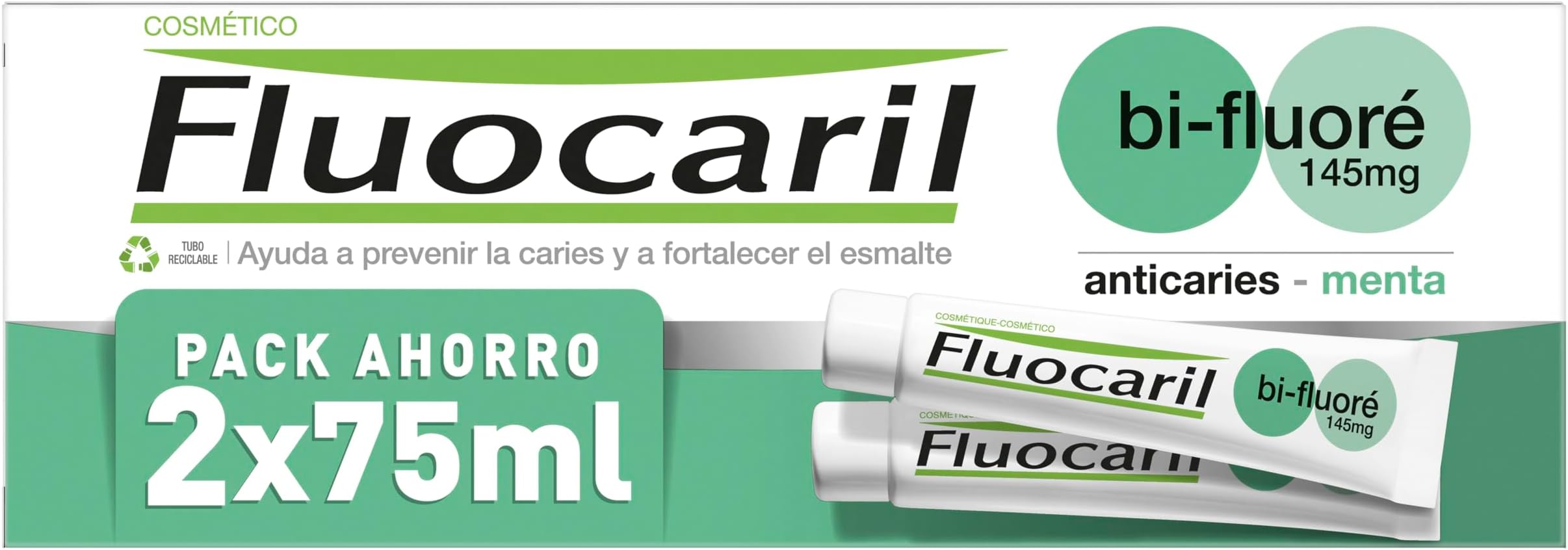 Bi-Fluore Duplo 145mg, Mint 2 x 75ml, Neutral, Standard