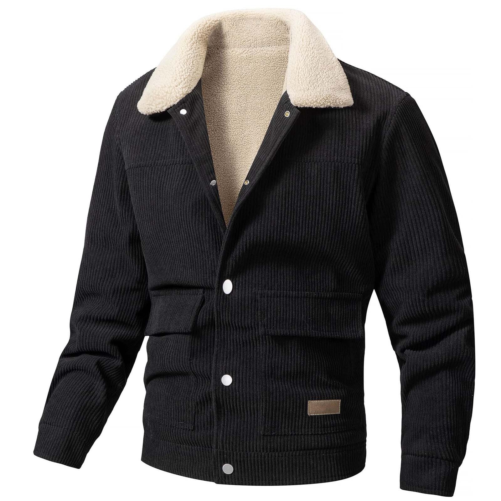 Giacca Running Uomo Elegante Elegante Elegante Giacca Calda Uomo Confortevole Inverno Per Velluto A Costo Versatile Casual Foderata In Pile Spesso