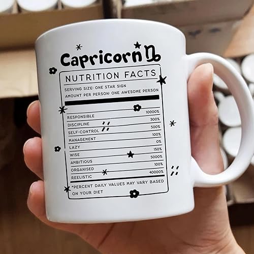 Miniatura 10 de Gossby Scorpio Nutrition Fact Taza de café  Regalo del signo del zodiaco para mujeres, cumpleaños, regalo de astrología de Navidad para mujeres,