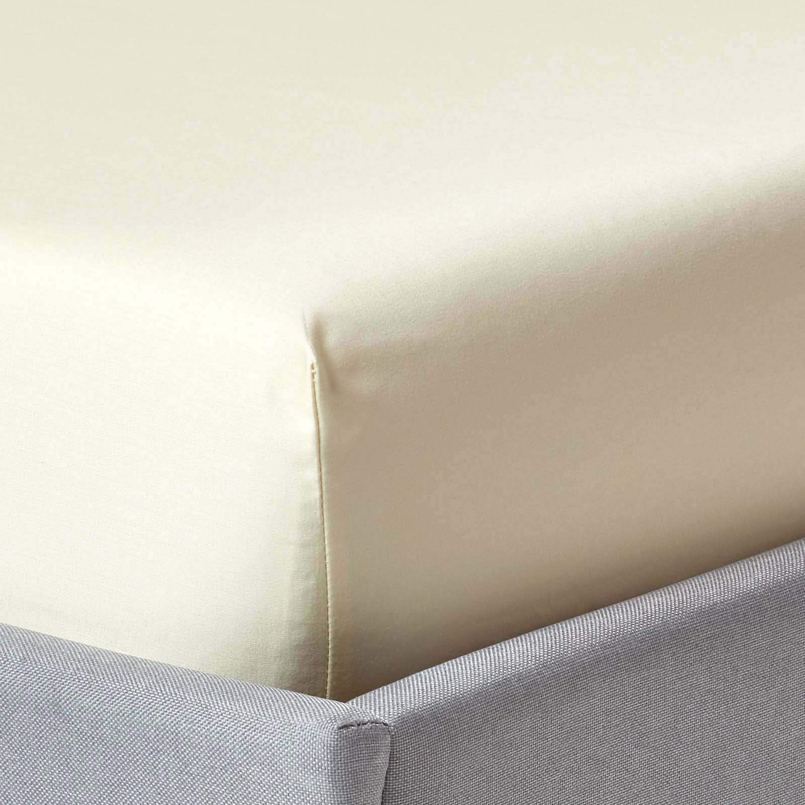 Homescapes Cream 1000 Thread Count Egyptian Cotton Deep Fitted Sheet (12”) King Size Luxury Bed Sheet With Fully Elasticated Skirt
