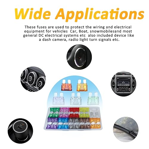 Miniatura 6 de Juego surtido de fusibles ATC/ATO/APR/ATS de 140 piezas – Fusibles estándar para automóvil (2A-40A) para automóvil, barco, camión, SUV