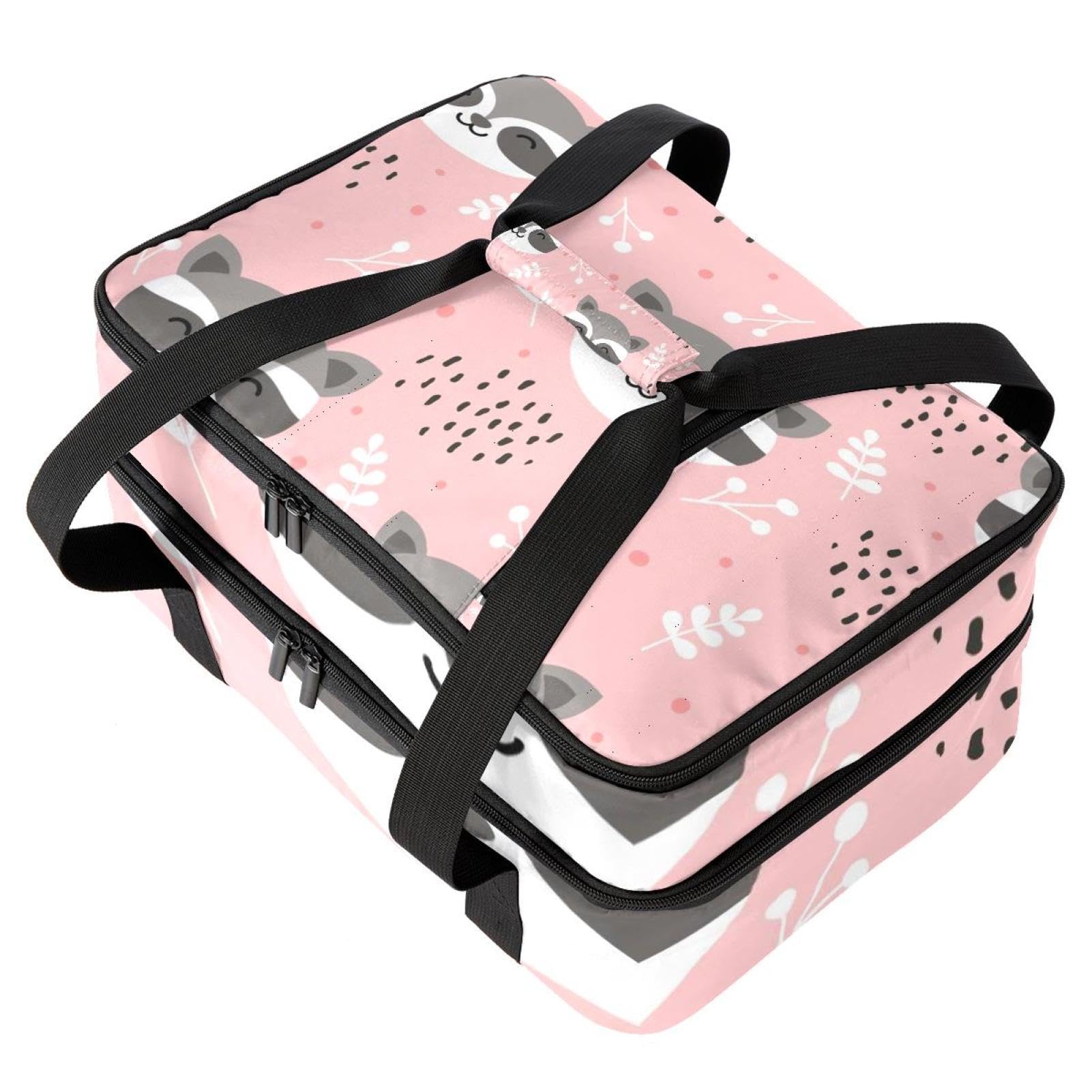Grand sac à déjeuner isotherme pour homme et femme, double couche, étanche, étanche, réutilisable, sac fourre-tout pour le travail, l'école, le pique-nique, la plage, le camping, les voyages, motif