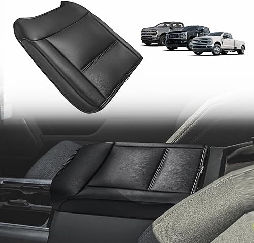 Miniatura 84 de Muslogy Funda para reposabrazos de consola central compatible con Chevy Silverado/Tahoe y GMC Sierra/Yukon 2007-2013, cojín para reposabrazos