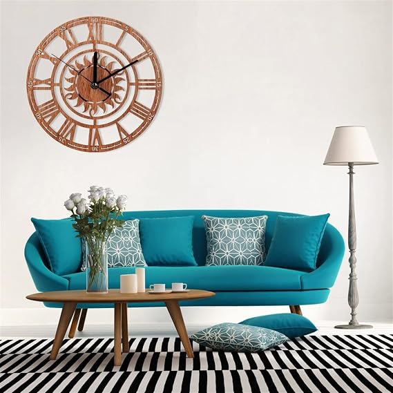 Wall Clock Clock Wall Clock Silent Non Ticking Wall Clock Retro Style Wooden Wall Clock Silent Wall Clock Bedroom Wall Clock Home Fashion Silent Wall Clock Easy to Read f.