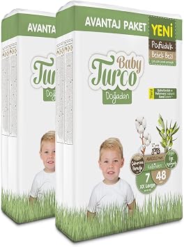 Baby Turco Do adan S per Avantaj Paketi Pofuduk Bebek Bezi 7 Numara Xxlarge 96 Adet