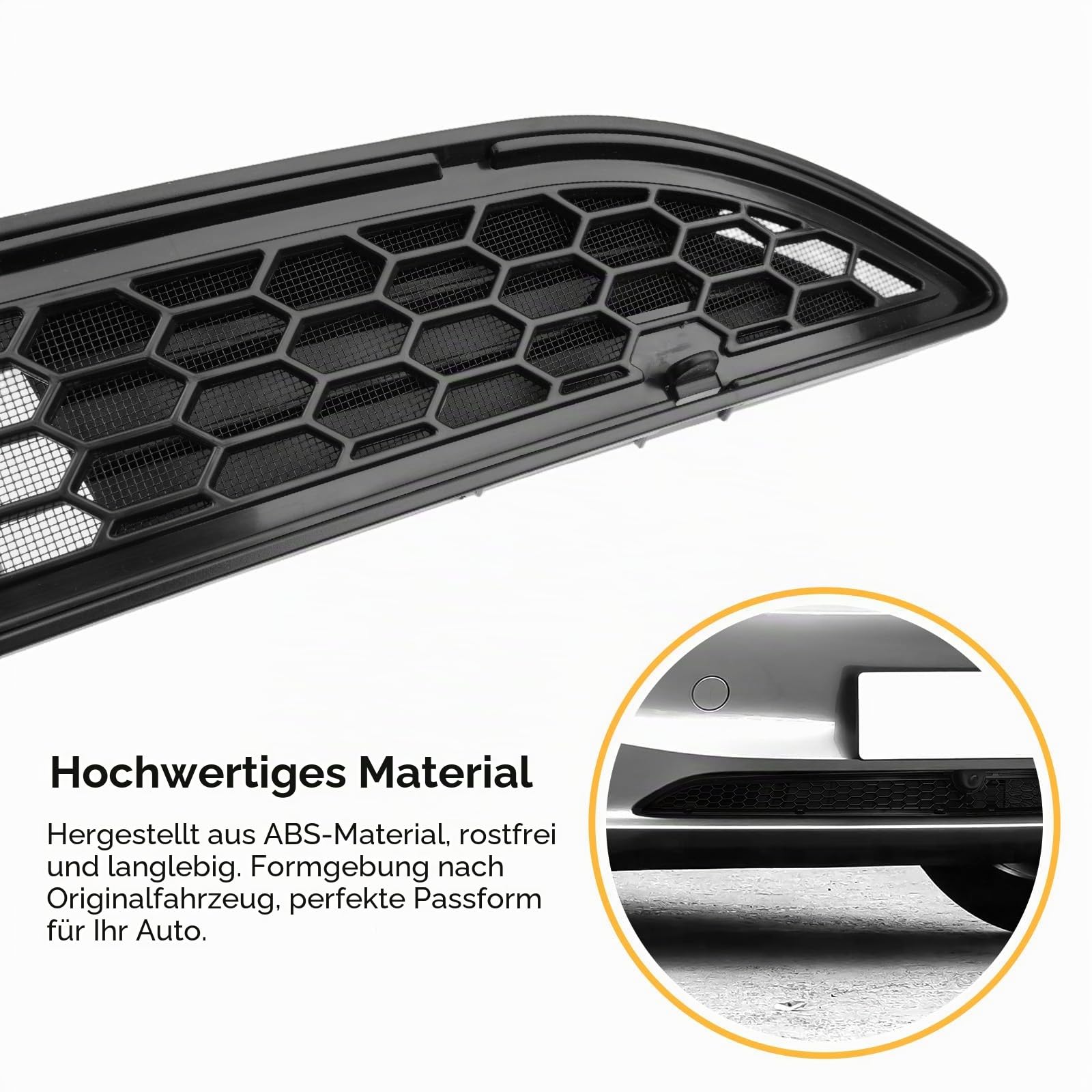 [2-Stück] YEE PIN Frontgrill Netzabdeckung für Tesla Model 3 Highland 2024 2025 2026, Insektenschutzgitter mit Kamera-Ausschnitt, Stoßstange Kühlergrill Schutzgitter für Model 3 2026 Zubehör
