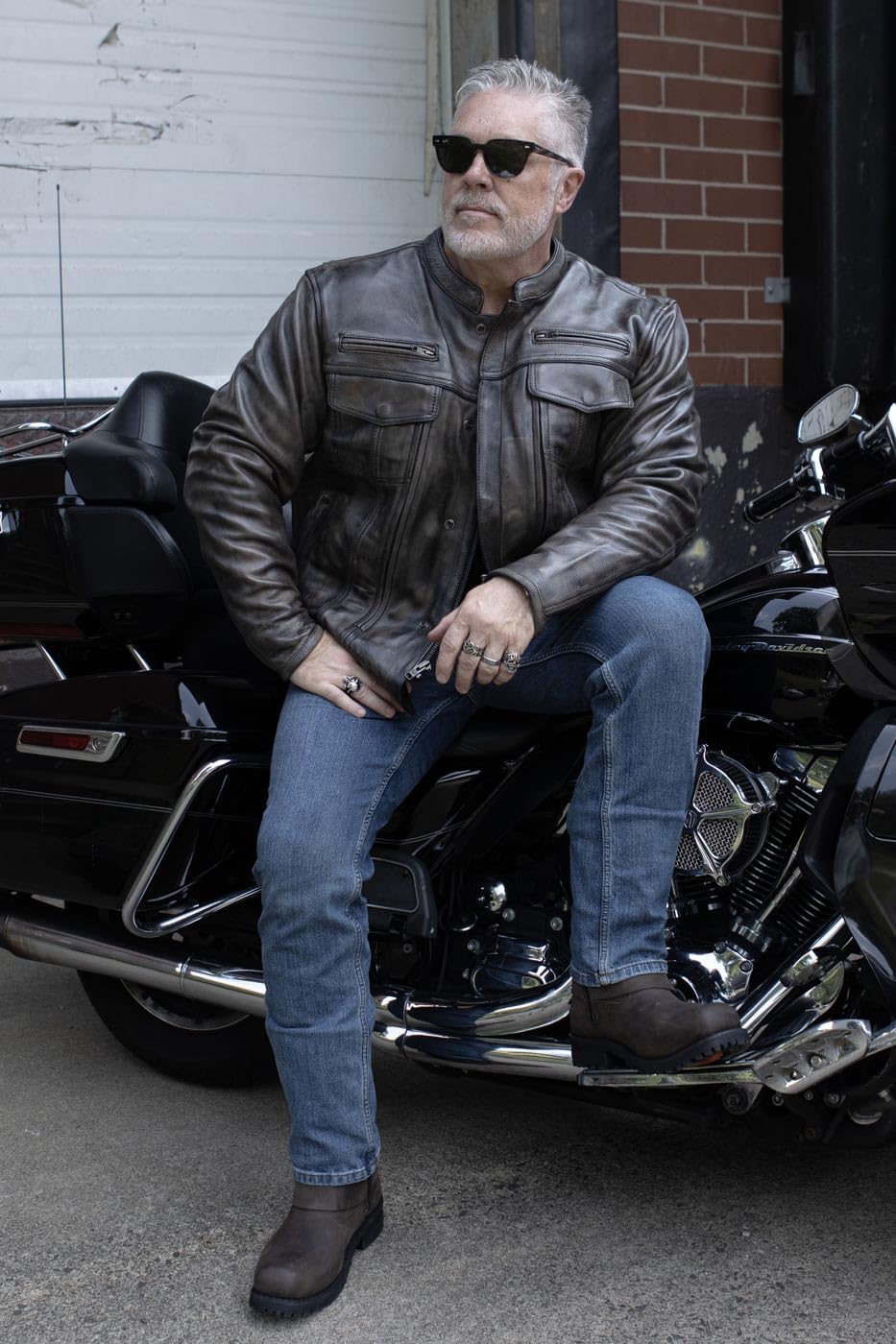 Milwaukee Leather MLM1506 Mens Black Premium Leather Motorcycle Jacket w Utility Pockets Cool-Tec Leather Treatement — view 7