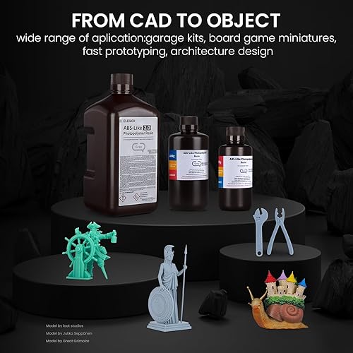 Miniatura 3 de ELEGOO Resina de impresora 3D tipo ABS mejorada 2.0, resina de fotopolímero de curado UV de 405 nm para Marte Saturn Jupiter MSLA DLP LCD impresión