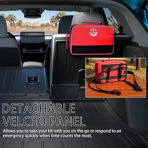 Miniatura 7 de Kit de primeros auxilios de 418 piezas, kit de supervivencia impermeable todo en uno para el hogar, automóvil, viajes, senderismo y emergencias al