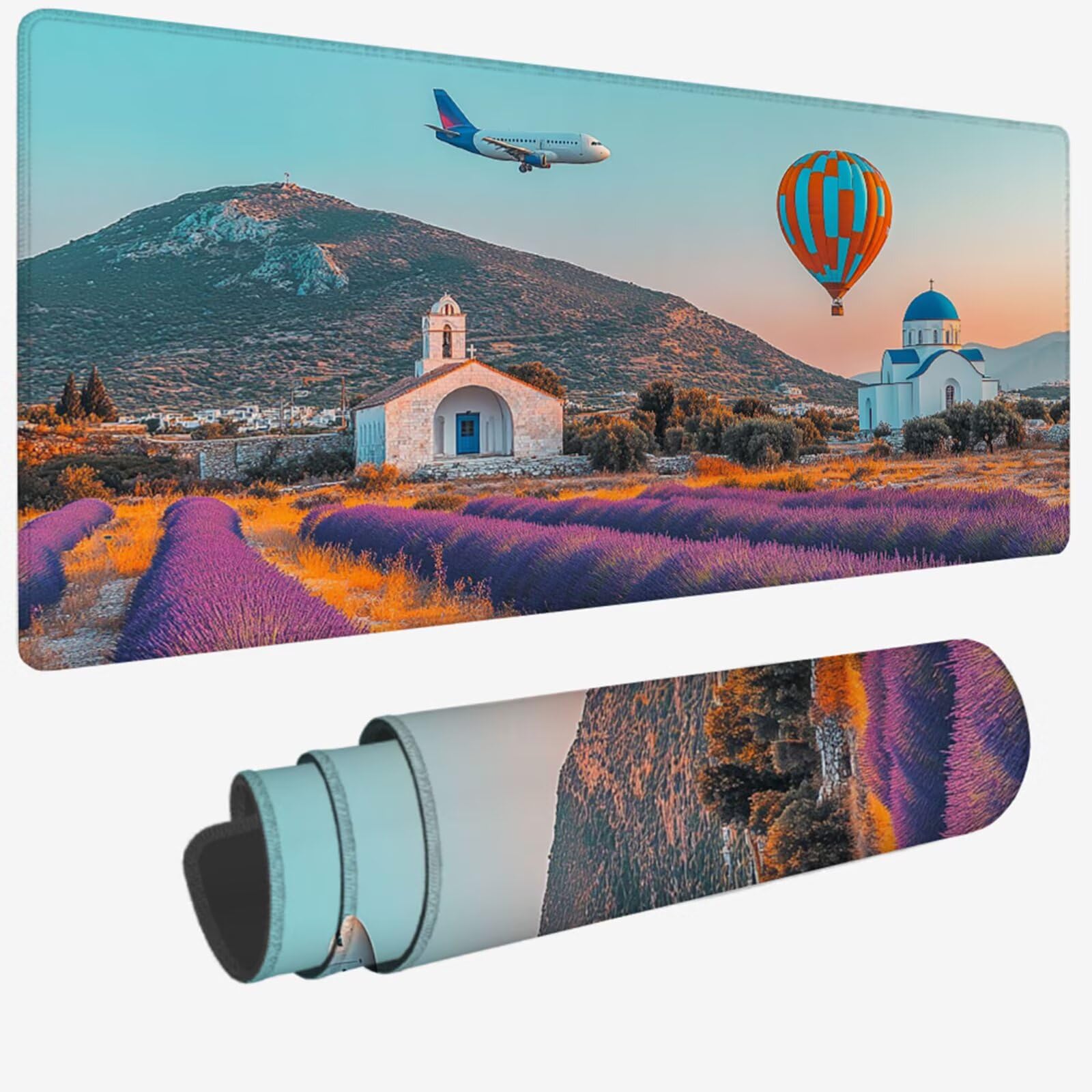Tappetino per Mouse XXL 1200x400x3mm,Tappetino Mouse Viola,Grande Mousepad aereo con Idrorepellente e Base in Gomma Antiscivolo,Lavabile Tappeto Scrivania da Gioco per Gaming,Ufficio Accessori W-183