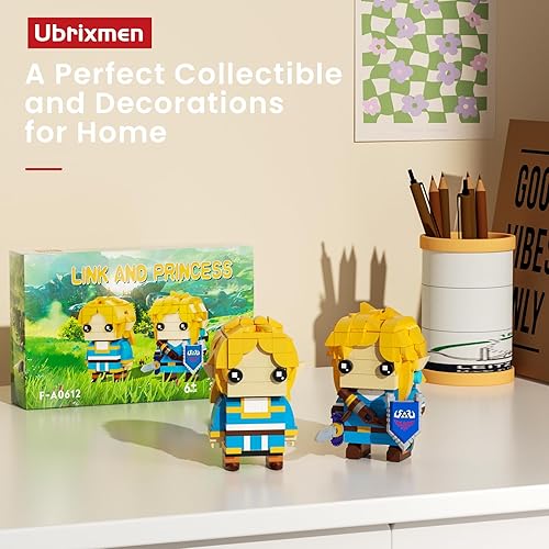 Miniatura 6 de BOTW - Juego de construcción de eslabones y princesa, figuras de acción de enlace con espada maestra y escudo Hylian, figura de acción, regalos de