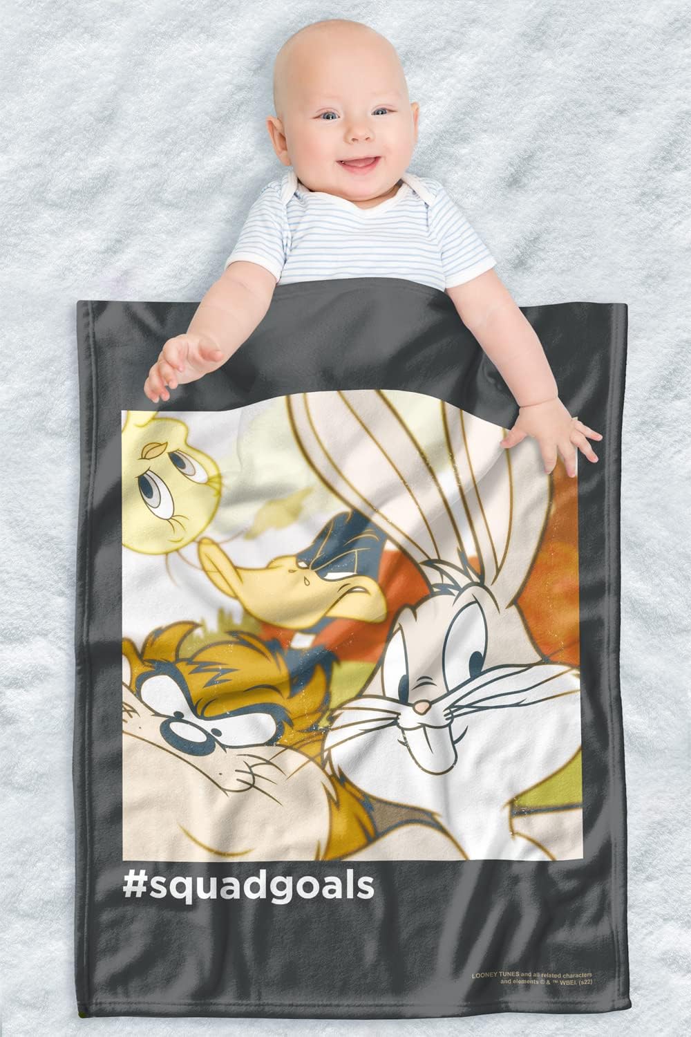 LOGOVISION Looney Tunes Lightweight Baby Blanket, 30"X40", Squad Goals Unisex for Infants Girls & Boys