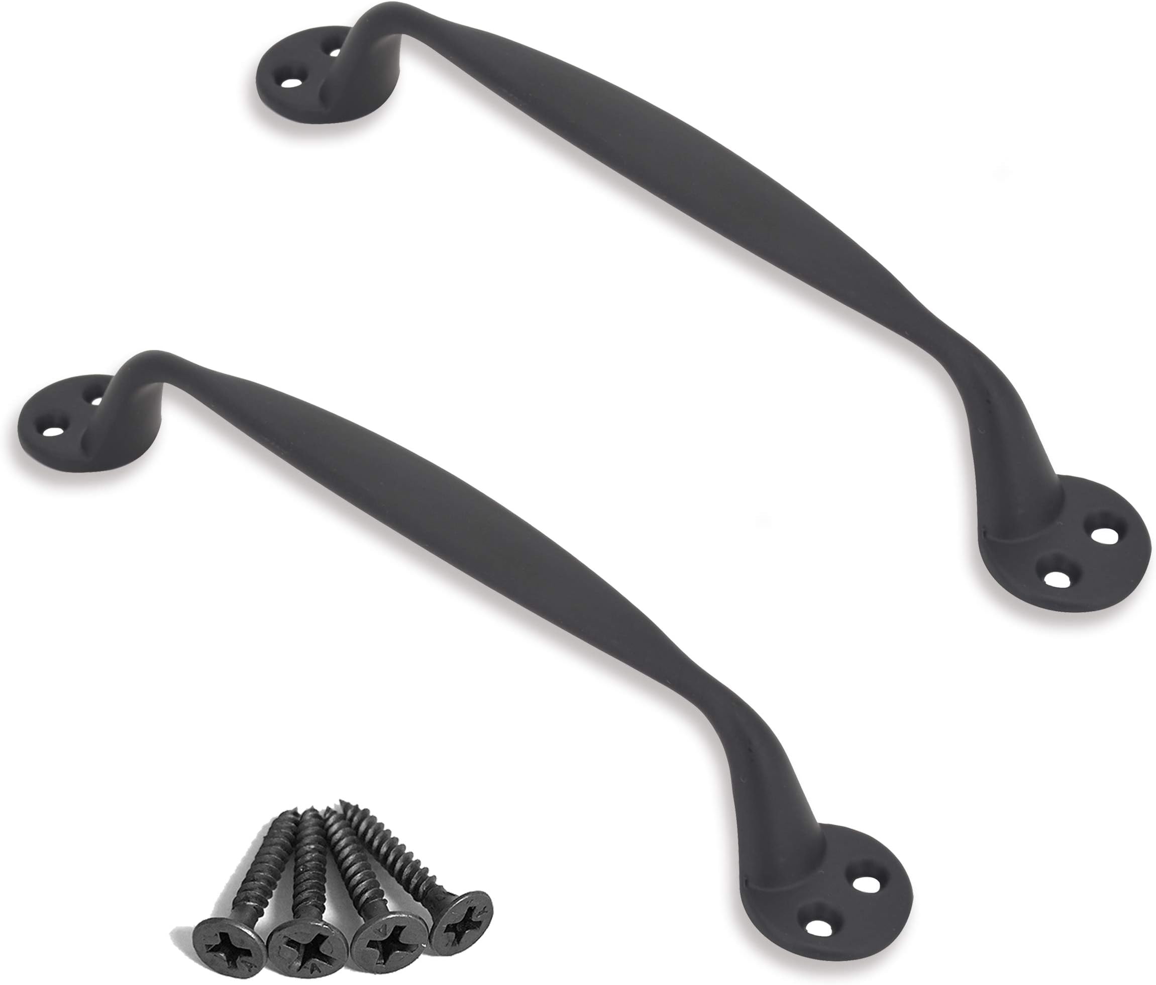 Ouvin Pack of 2 Rustic Door Pull Handle Barn Door Garden Gate Shed Pulls Handles (B)
