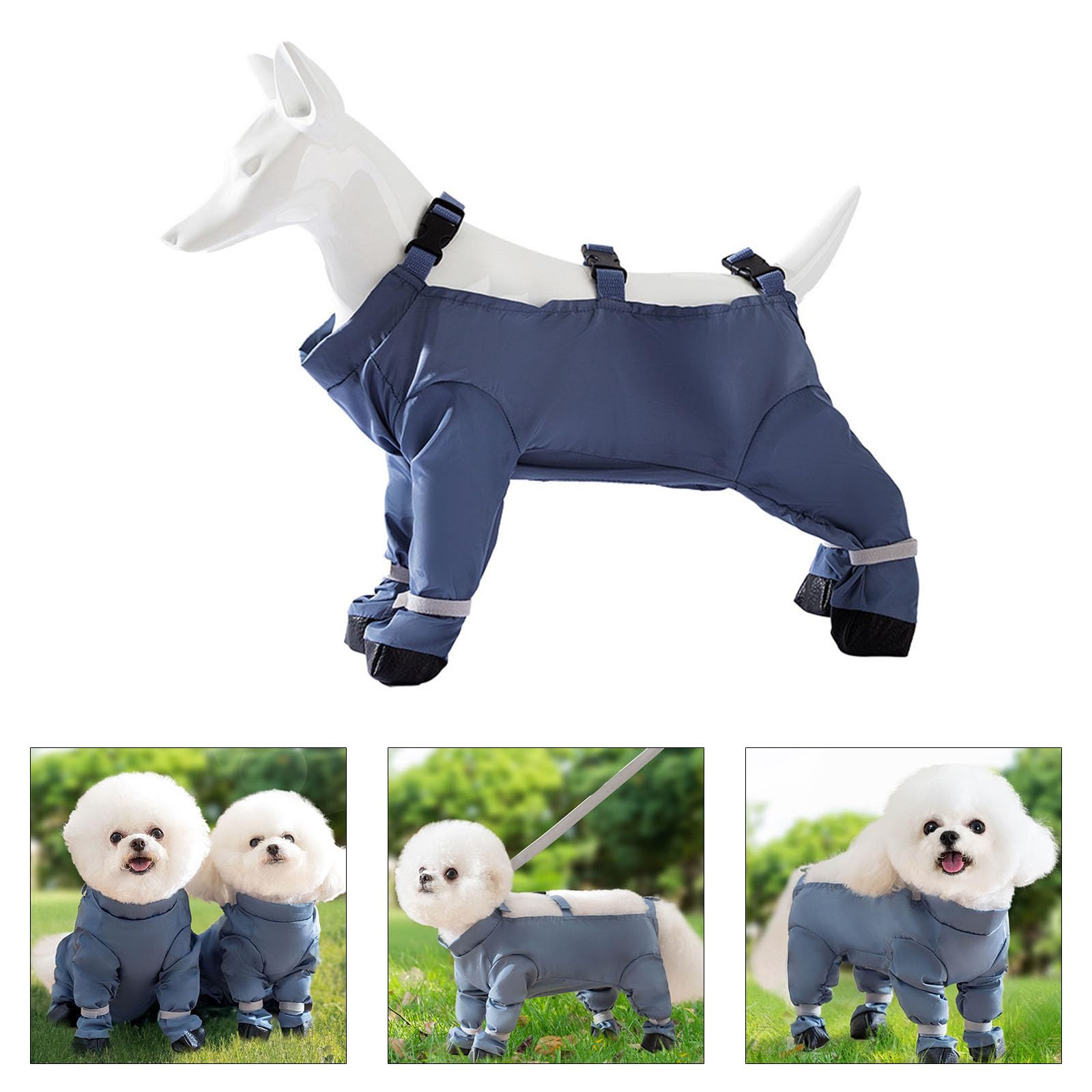 HUANGTNG Pet Dog Leggings Suitable for Large and Small Dog Leggings Suspender Booties Windproof and Waterproof Puppy