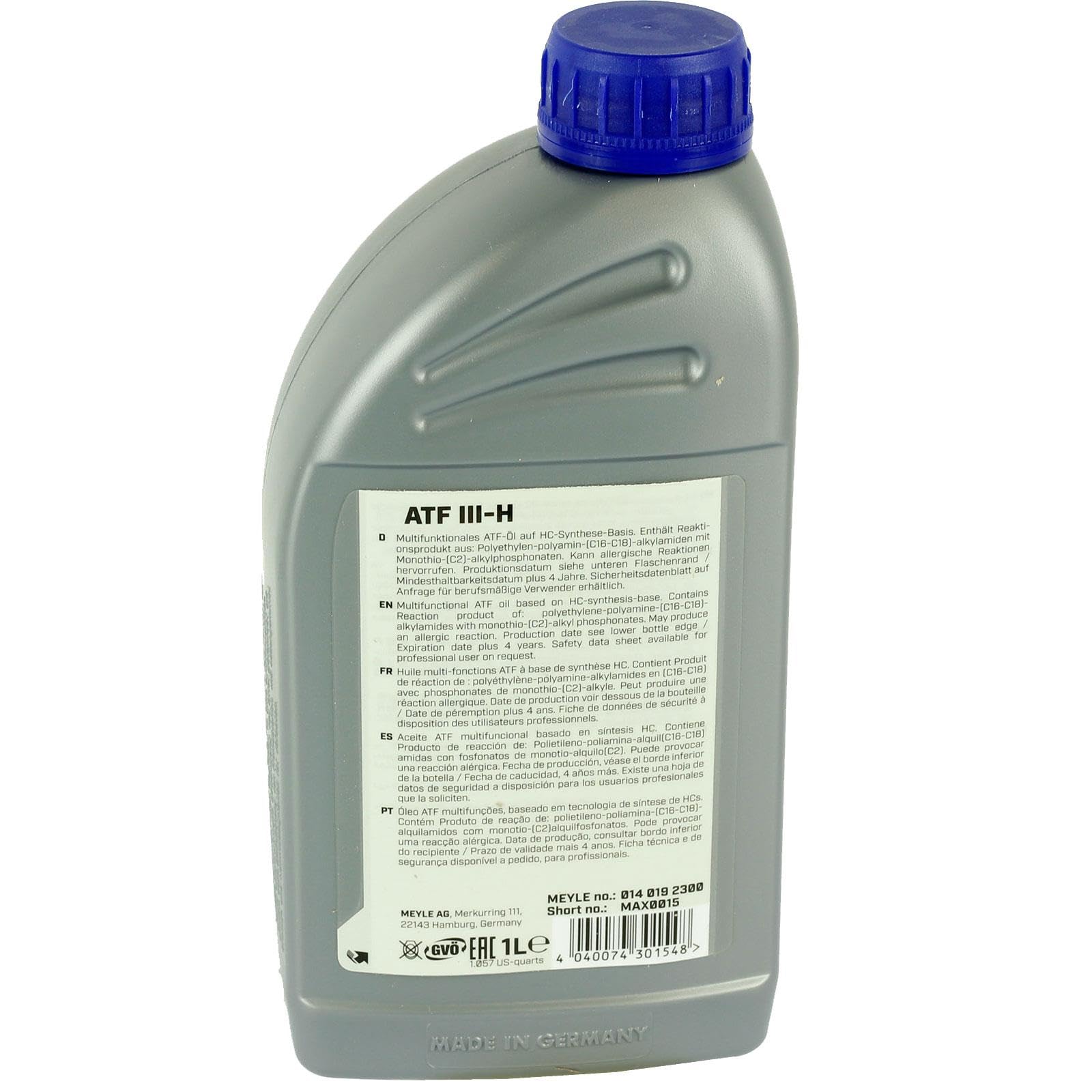 Meyle Teilesatz Automatikgetriebe 09G | 1001350101/SK+0140192300MEYLE Teilesatz+3L ATF Öl passend für Golf 5 Passat B6 1T1