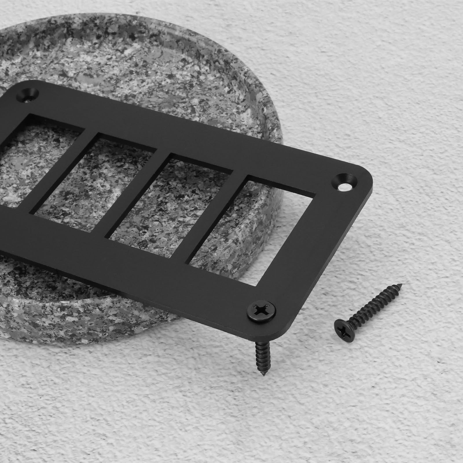 1 Juego Soporte Carcasa Panel Interruptor Basculante con Tornillo Soporte Carcasa Aleación Aluminio Negro para Interruptor Control Yate Marino ARB/Carling