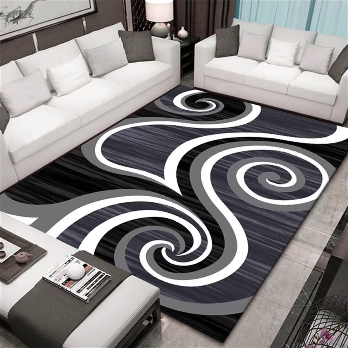 Tapis de chambre garcon gris robuste et personnalisable 80X120