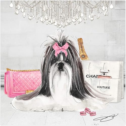 Empire Art Direct Panel de vidrio templado con impresión flotante sin marco, arte de pared para mascotas, listo para colgar, 20 x 20 pulgadas,