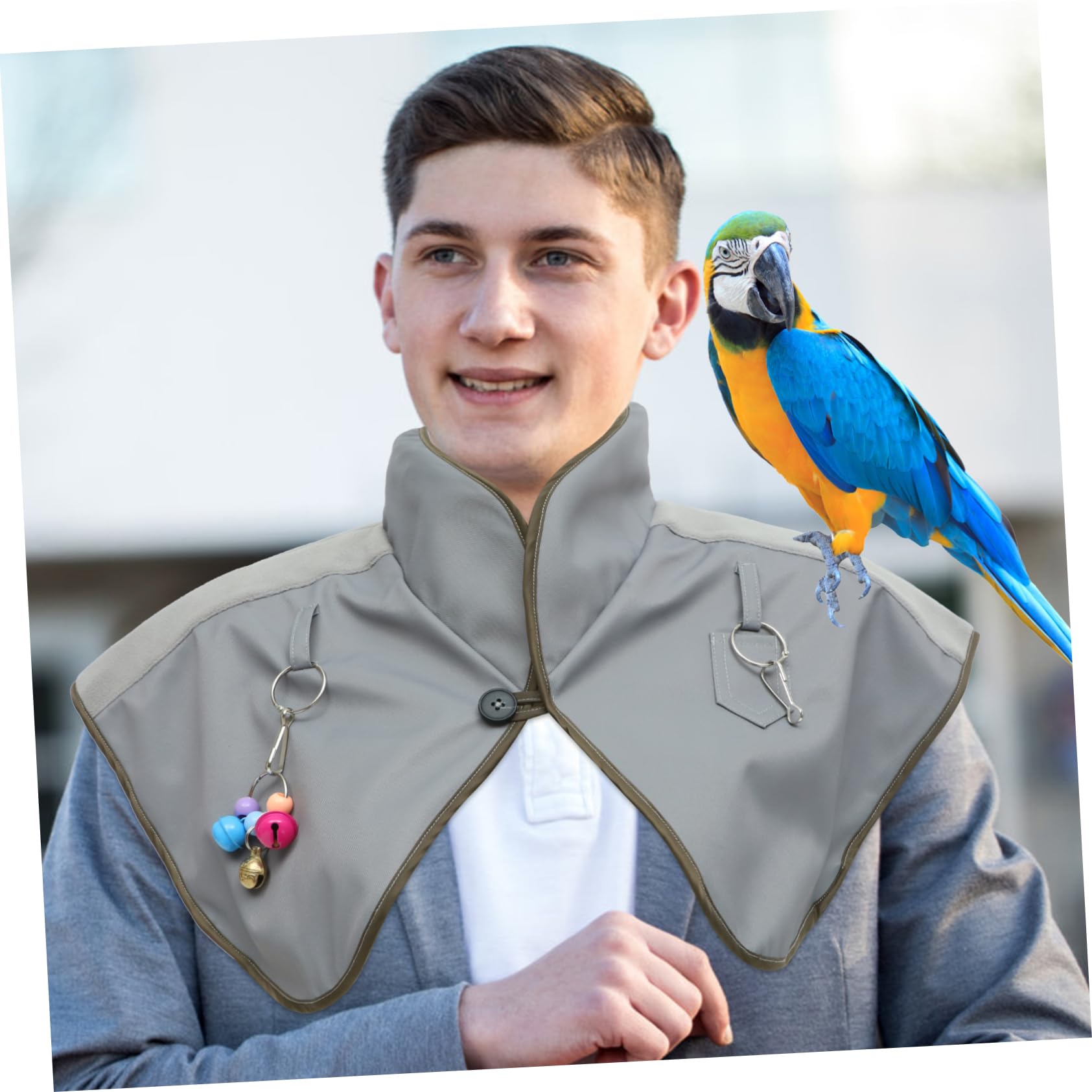 Protection Épaule pour L'entraînement des Oiseaux en Coton Lin Imperméable, Réutilisable et Facile à Mettre pour Perroquet