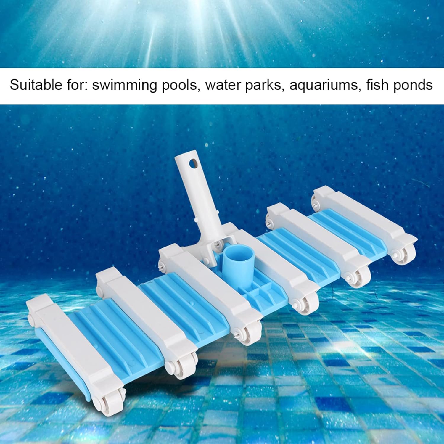 Pool Vacuum Head Replacement | Excellent Plastic Suction Cleaner for Swimming Pools/Spas/Water Parks | 19 - Inch Long - Lasting Debris Collector | Compatible with Suction