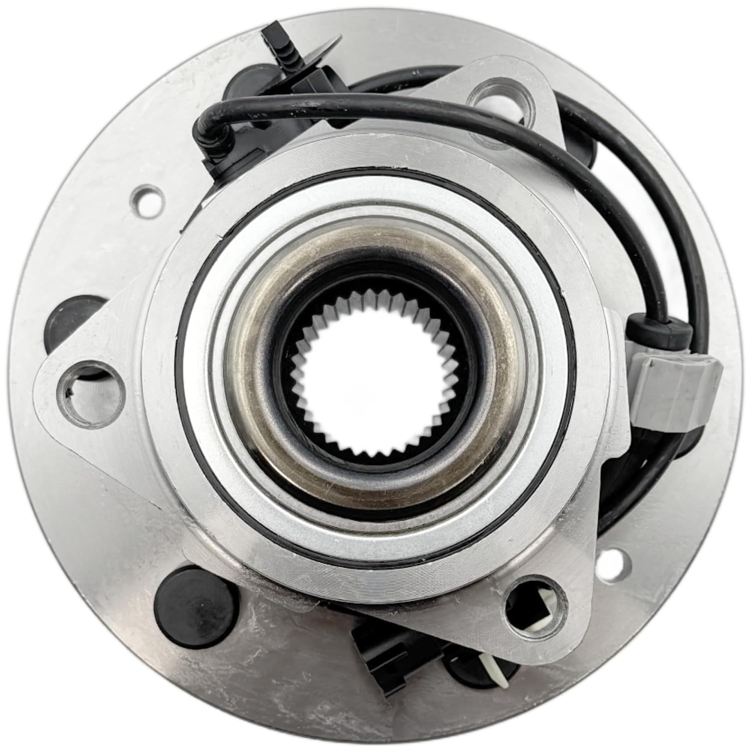 Front Wheel Bearing and Hub Assembly 4WD with 6 Lugs Fits for Chevy Silverado 1500 Suburban Tahoe, GMC Sierra 1500 Yukon XL, Cadillac XTS Escalade Hub Bearing (4x4, w/ABS) (515160)