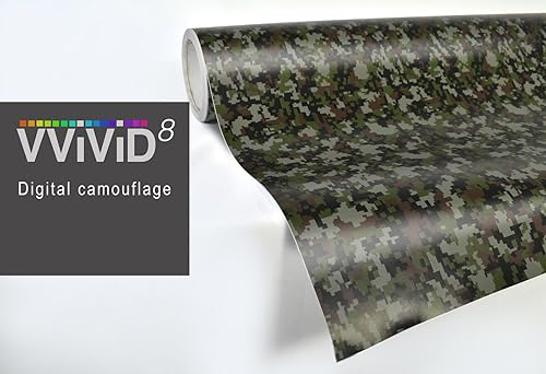 Miniatura 2 de VViViD Película de vinilo de camuflaje digital para bricolaje, sin ensuciar, fácil de instalar, adhesivo de liberación de aire (7 x 5 pies)