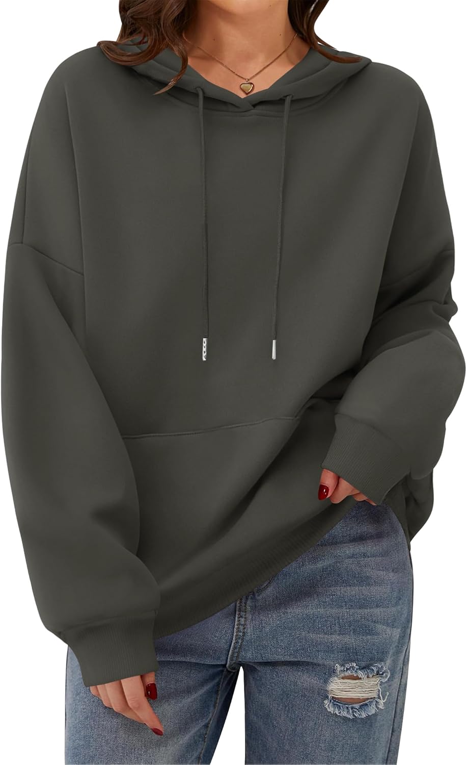 Zeagoo Womens Oversized Hoodies 2025 Fleece Sweatshirts Long Sleeve Pullover with Pocket Fall Winter Outfits Clothes - Image 4