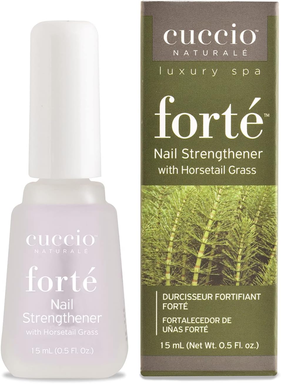 Naturale Forte Nail Strengthener Treatment for Nail Care - With Horsetail Grass | Strong, Growth & Repair Nail Strength | Cuticle Oil Nutrient Rich Formula Makes Finger & Toenail Pliable - 15ML