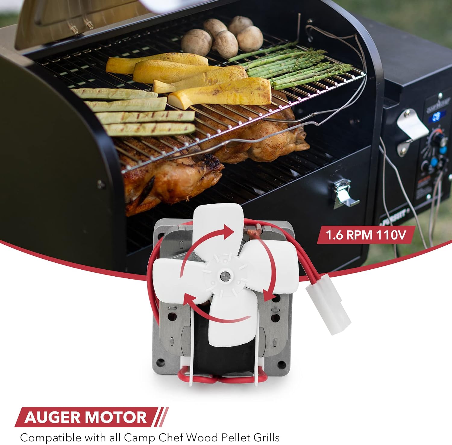 Stanbroil Replacement Auger Motor Kit/Drive Motor Kit Fits All Camp Chef Wood Pellet Grills