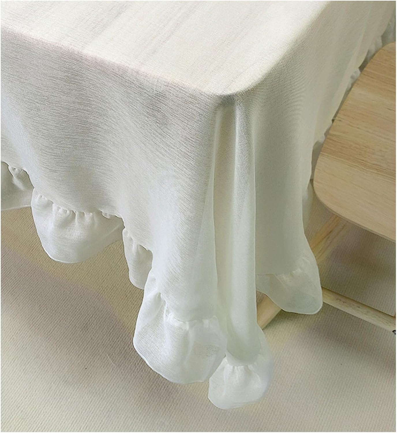 Gauze Tablecloth Cover Scarf with Skirt Rectangular Tablecloth Table Cushion Coffee Table Cloth,140 * 100cm