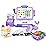 FS Pretend Play Cash Register Toy Preschool Gift for Kids, Classic Count Toy with Sound, Microphone, Scanner, Credit Card, Play Food for Boys & Girls, 57 Pieces Play Set, Ages 3 4 5 6 7, Purple
