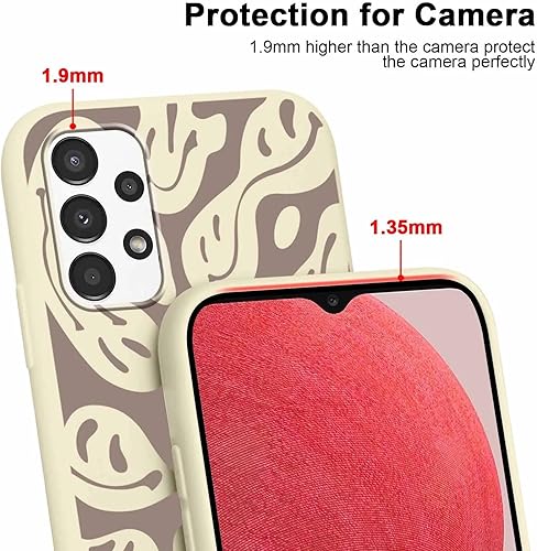 Miniatura 5 de RUMDEY Paquete de 2 fundas de teléfono para Samsung Galaxy A32 5G de 6.5 pulgadas, diseño de sonrisa linda, silicona suave, delgada, TPU, a prueba