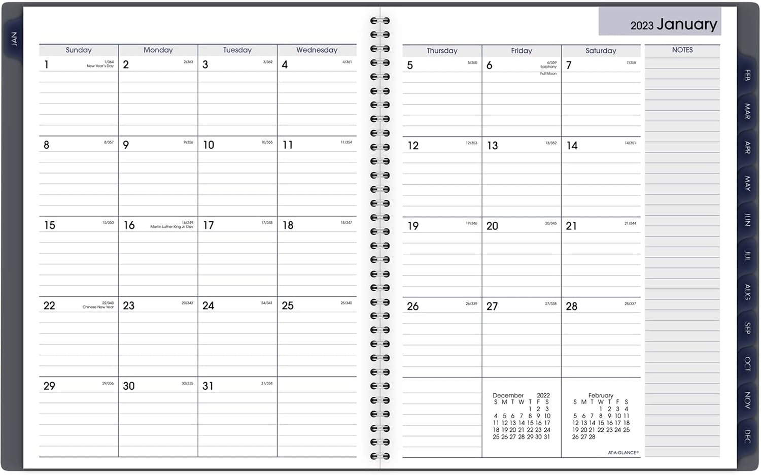 AT-A-GLANCE 2023 Monthly Planner, DayMinder, 8-1/2" x 11", Large, Gray (GC47007) image 2