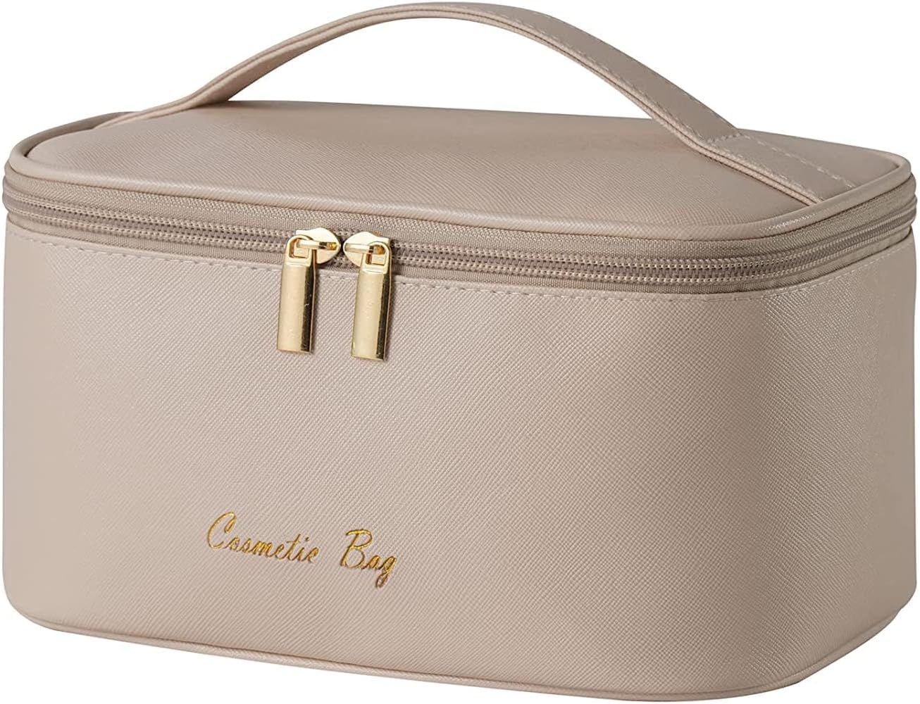 LYDZTION Plush Makeup Bag Cosmetic Bag for Women,Zipper Large Solid