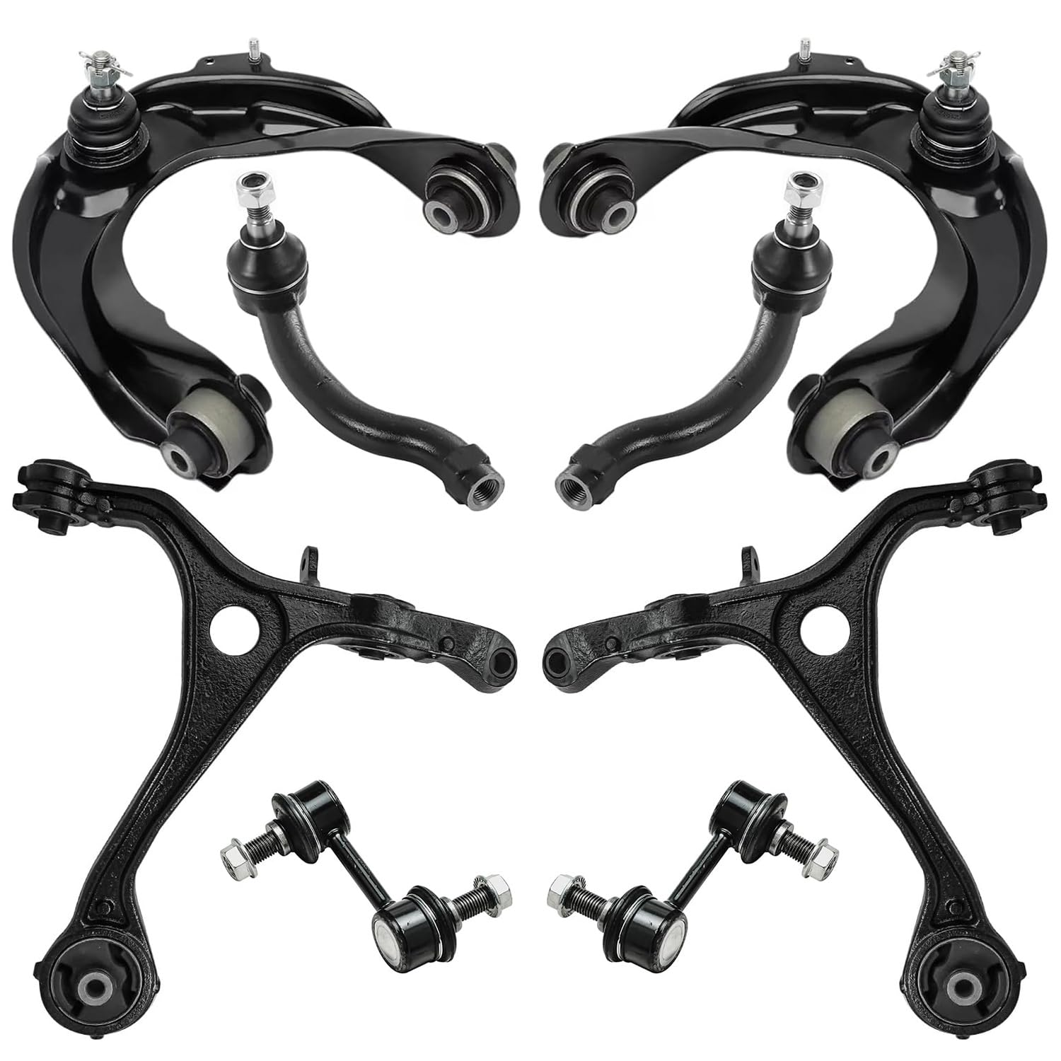 Detroit Axle - 8pc Front End Control Arms Kit for Acura TL 2004 2005 2006