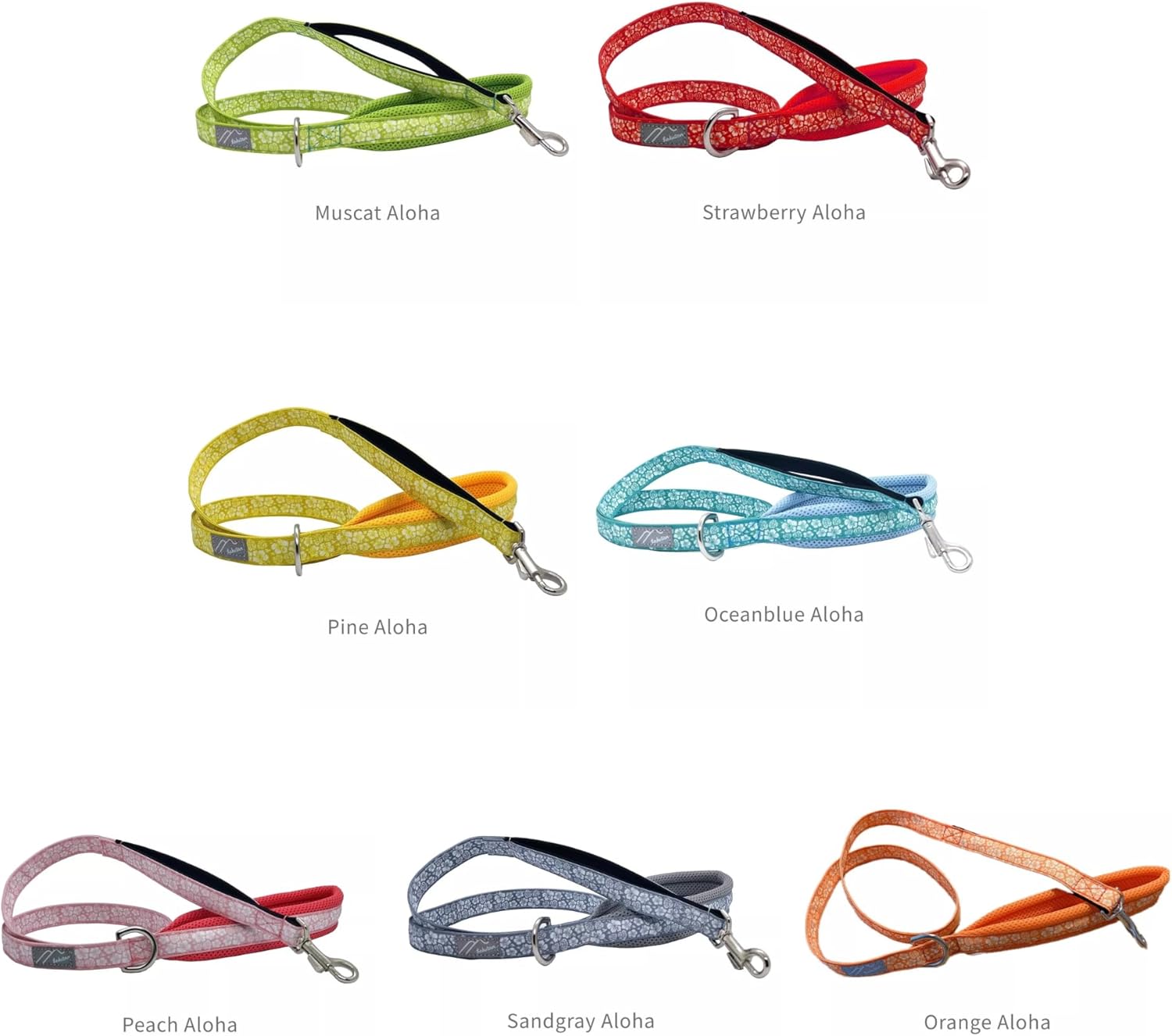 [白山:Hakusan] Just Fit Leash Aloha Design Made by Japanese, Cusioning Material, Fit to Hand, 120 x 2cm, Peach Pink