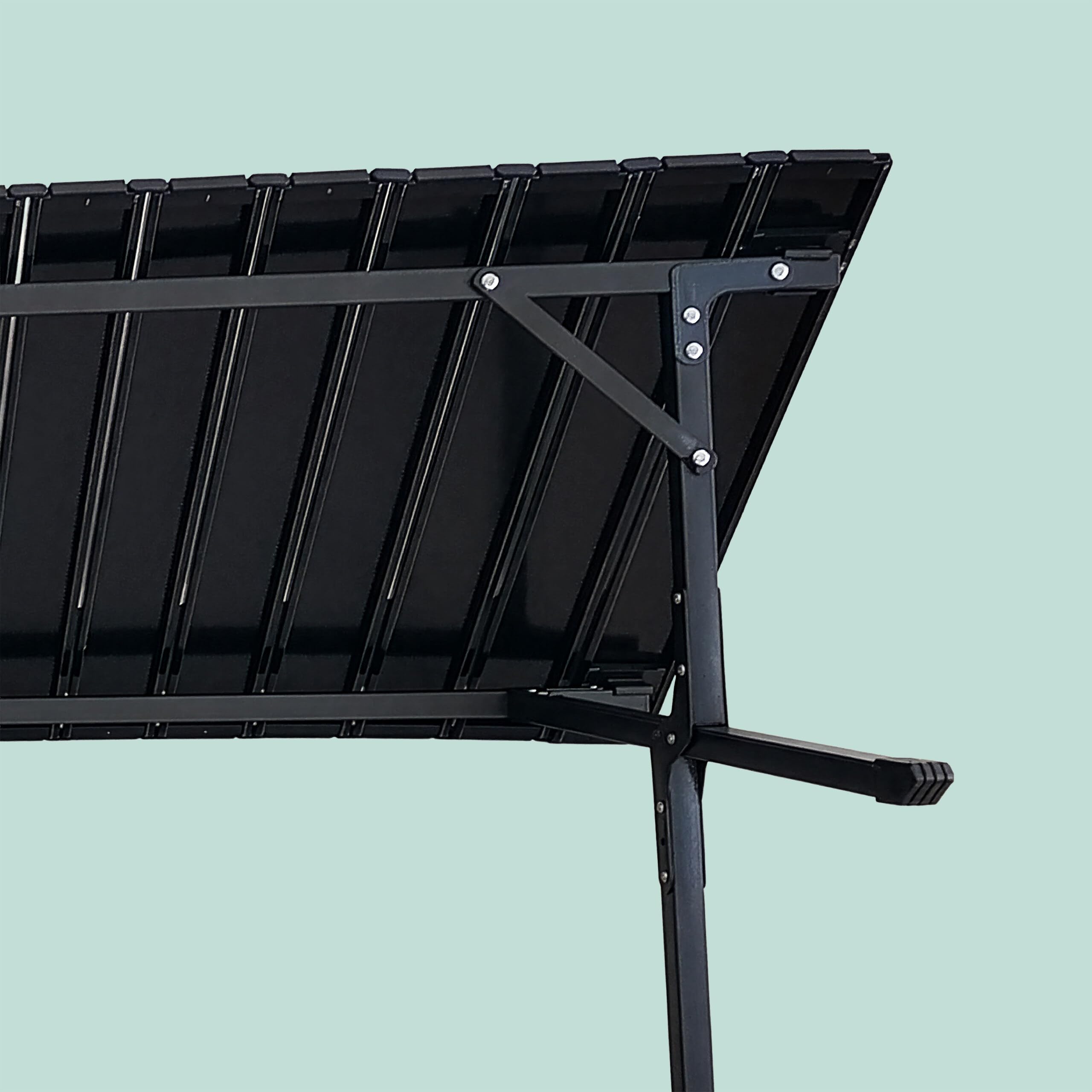 Relaxdays Table de Camping Pliable et résistante aux intempéries, réglable, 44×90×60 cm, Noire