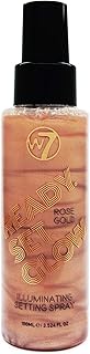 W7 Ready Set Glow Makeup Setting Spray - Shimmer Finish - Long-Lasting, Ultra-Fine Formula (Rose Gold)
