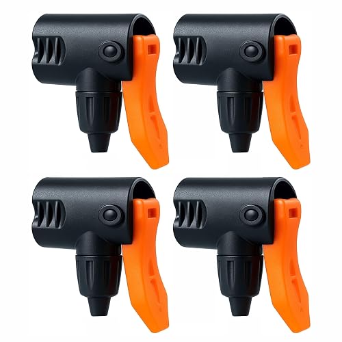 LORWADIYA Air Pump Nozzle, Nozzle Fitting for Bicycle, Car, Motorcycle, Ball, Football - 4pc (Black)