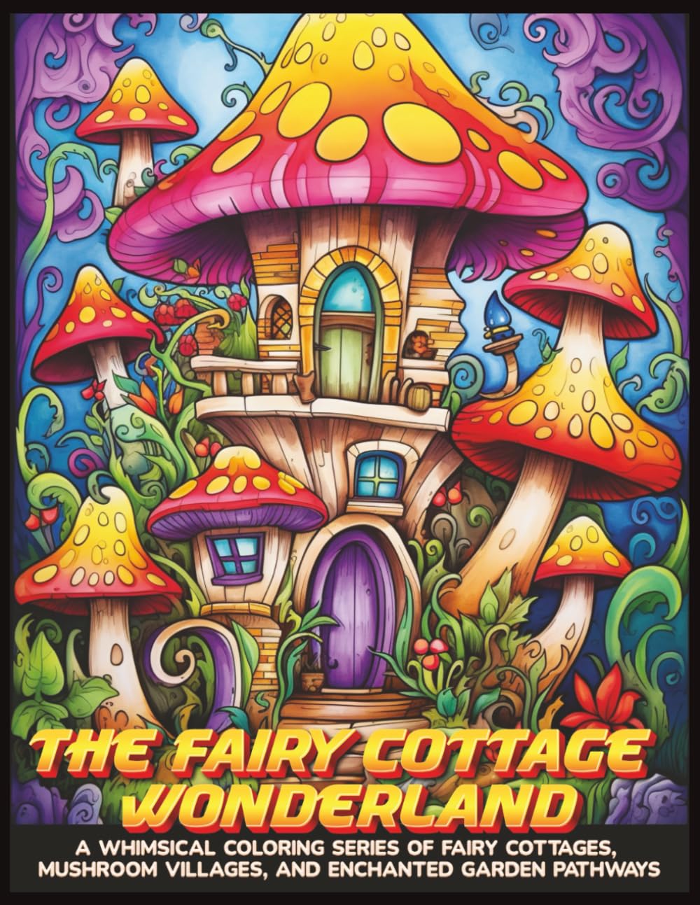 The Fairy Cottage Wonderland: A Whimsical Fairy House Coloring Series Of Fairy Cottages, Mushroom Villages, And Enchanted Garden Pathways