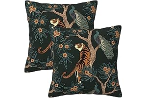 Tiger and Peacock Pillow Covers - Inject a touch of Nature into Your Home's Embrace