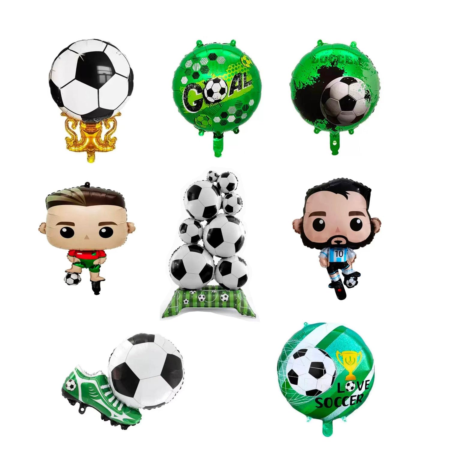 7pcs Football Balloons Birthday Party Mylar Foil Balloons for Themed Party Decorations Fans Supplies